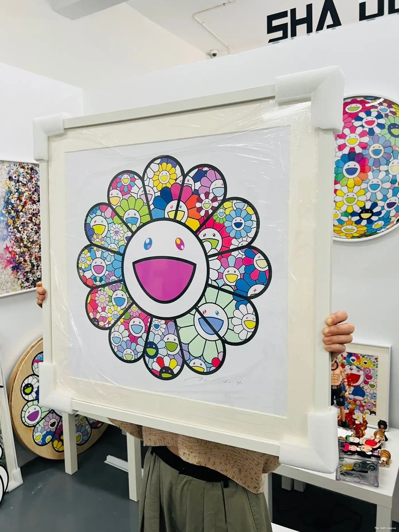 FLOWERS WALL MURAKAMI PASTEL FRAME COLOR 0501